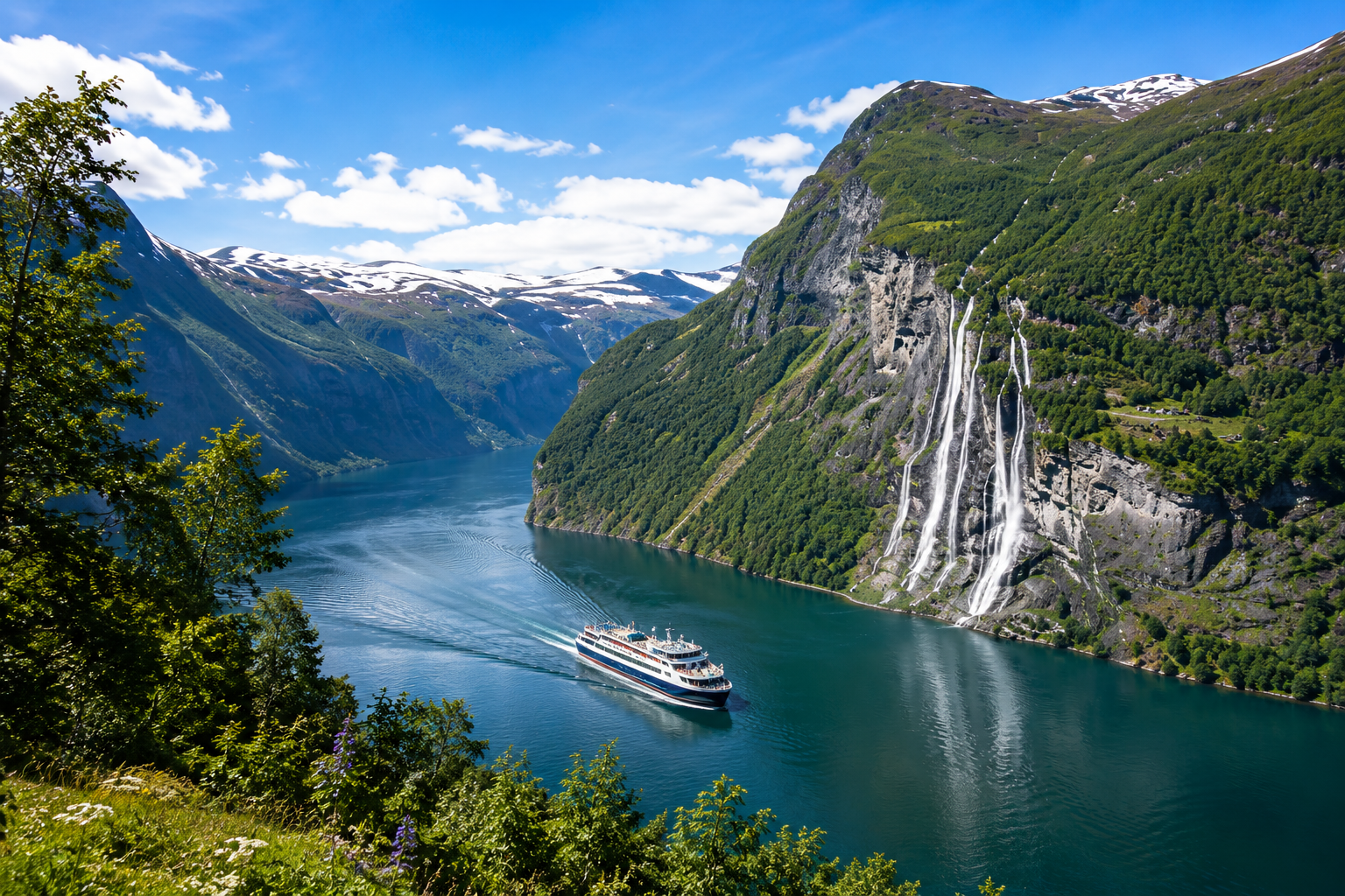 Geirangerfjorden och vidare mot Ålesund