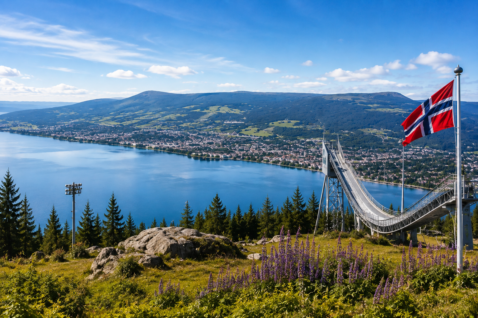 Mot Lillehammer och Hafjell